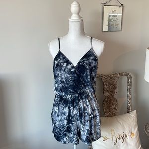 Blue tie-dye Romper